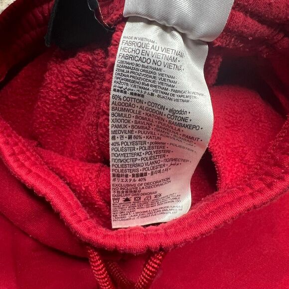 Air Jordan, Red Gym Shorts, Elastic Drawstring Waist, Screenprint Logo Boys 6 - Picture 5 of 8